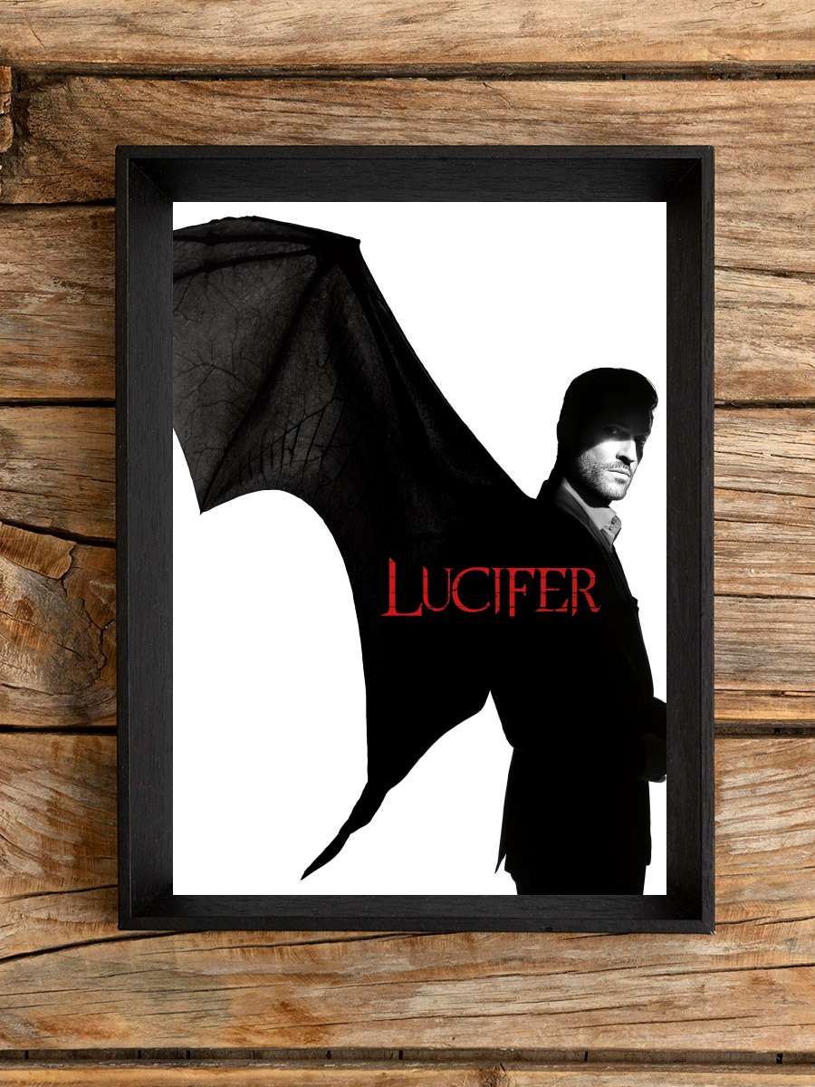 Lucifer Dizi Tablo Siyah Çerçeveli Dizi Poster Duvar Tablo