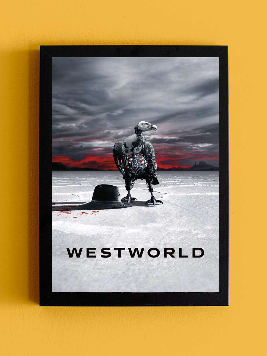 Westworld Dizi Tablo Siyah Çerçeveli Dizi Poster Duvar Tablo