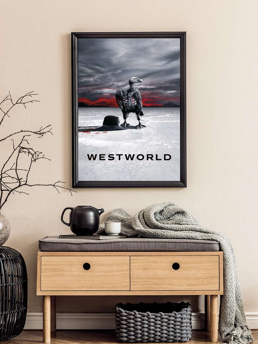 Westworld Dizi Tablo Siyah Çerçeveli Dizi Poster Duvar Tablo