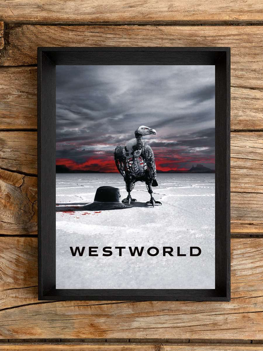 Westworld Dizi Tablo Siyah Çerçeveli Dizi Poster Duvar Tablo