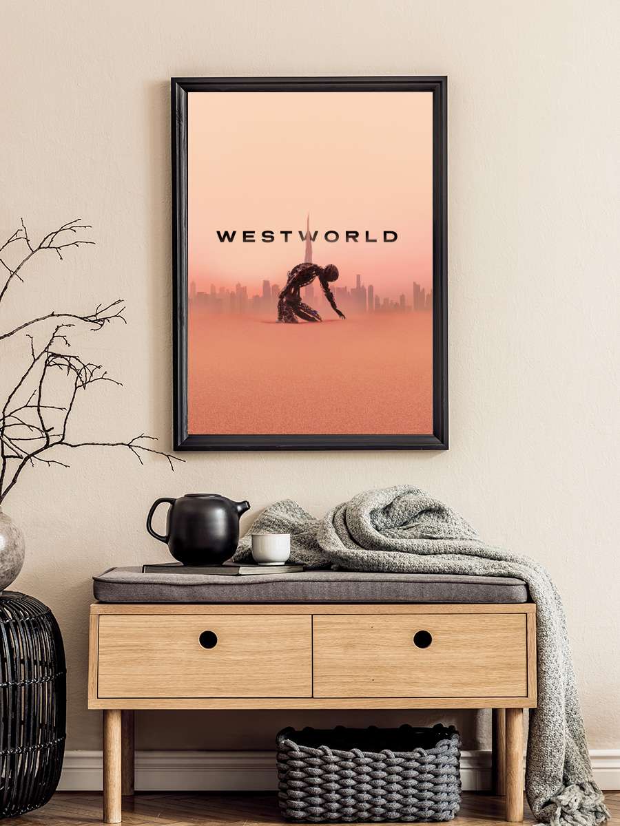 Westworld Dizi Tablo Siyah Çerçeveli Dizi Poster Duvar Tablo