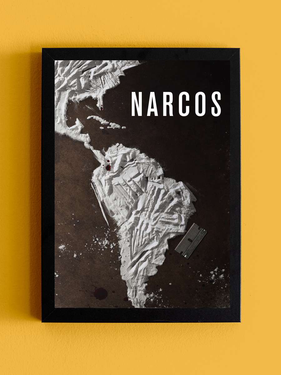 Narcos Dizi Tablo Siyah Çerçeveli Dizi Poster Duvar Tablo