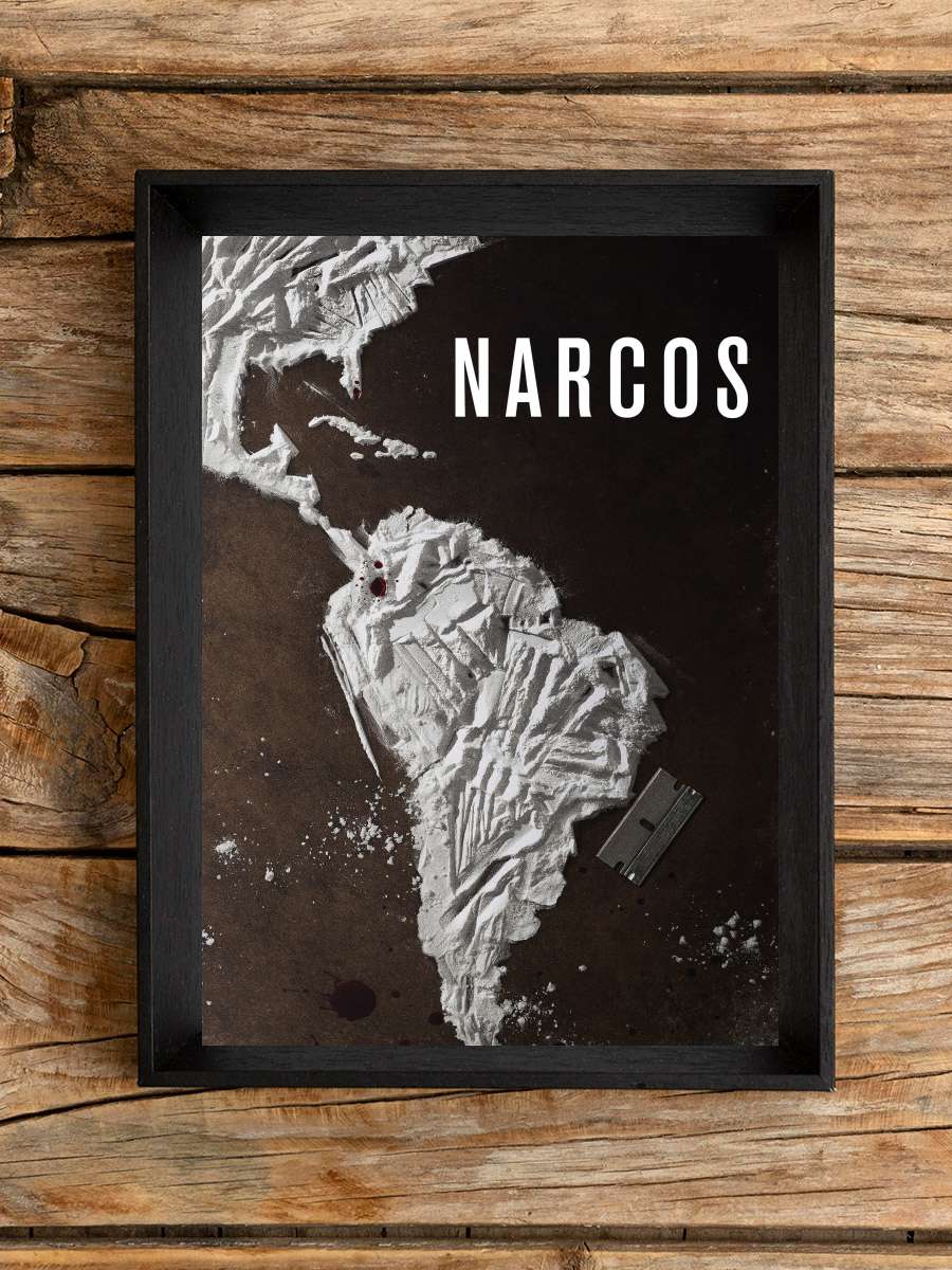 Narcos Dizi Tablo Siyah Çerçeveli Dizi Poster Duvar Tablo