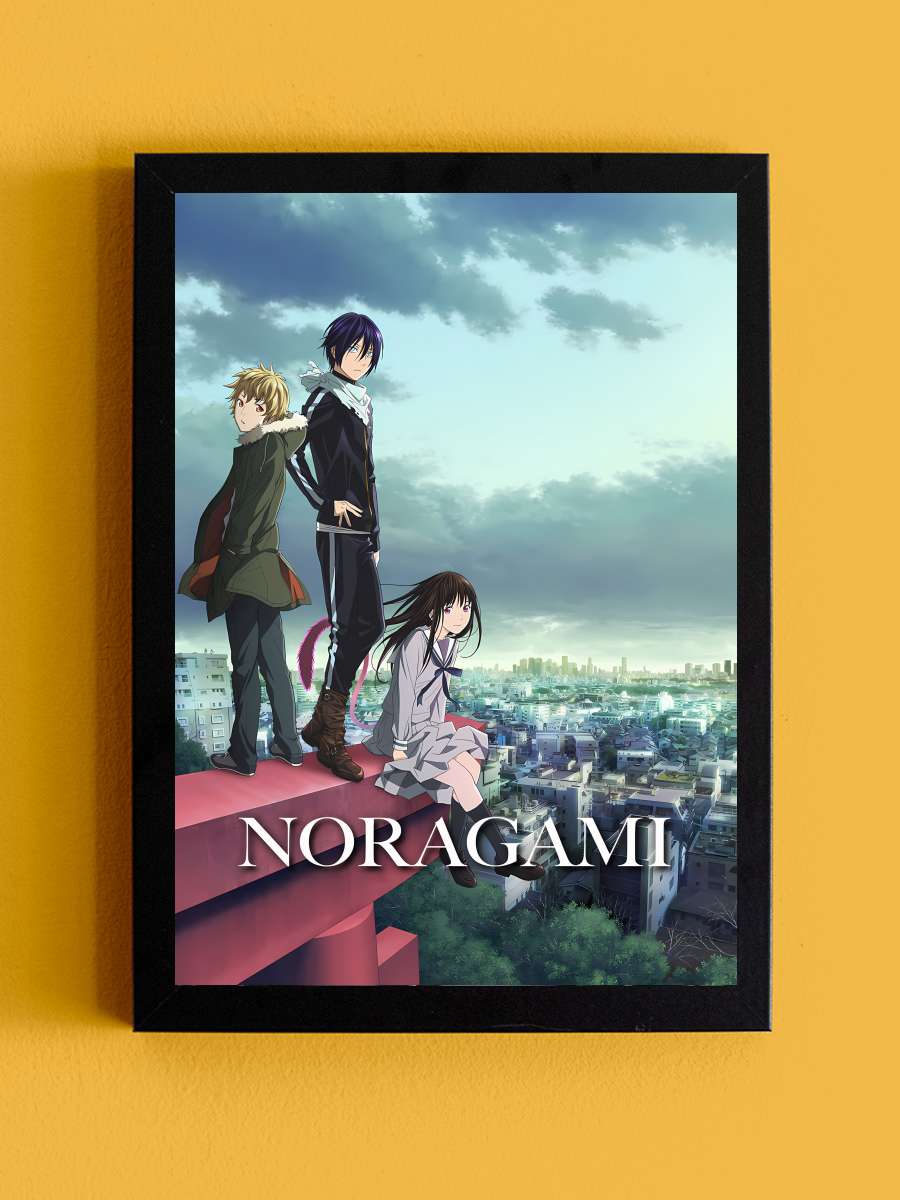 Noragami - ノラガミ Dizi Tablo Siyah Çerçeveli Dizi Poster Duvar Tablo