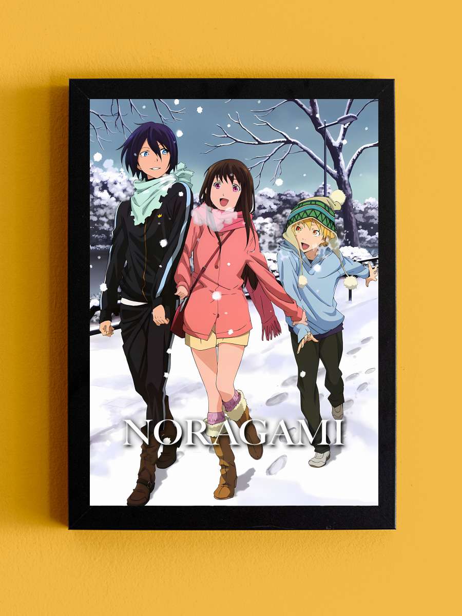 Noragami - ノラガミ Dizi Tablo Siyah Çerçeveli Dizi Poster Duvar Tablo