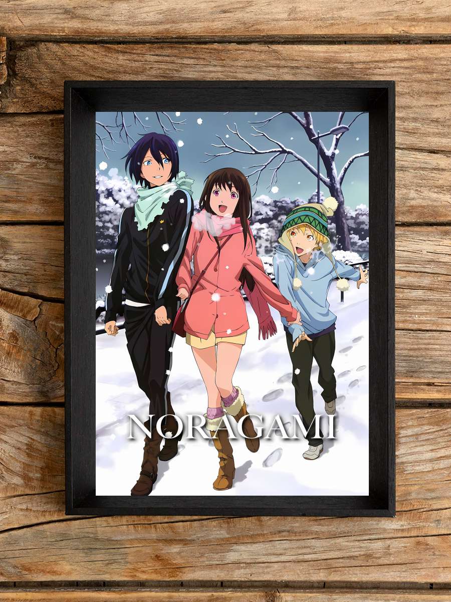 Noragami - ノラガミ Dizi Tablo Siyah Çerçeveli Dizi Poster Duvar Tablo