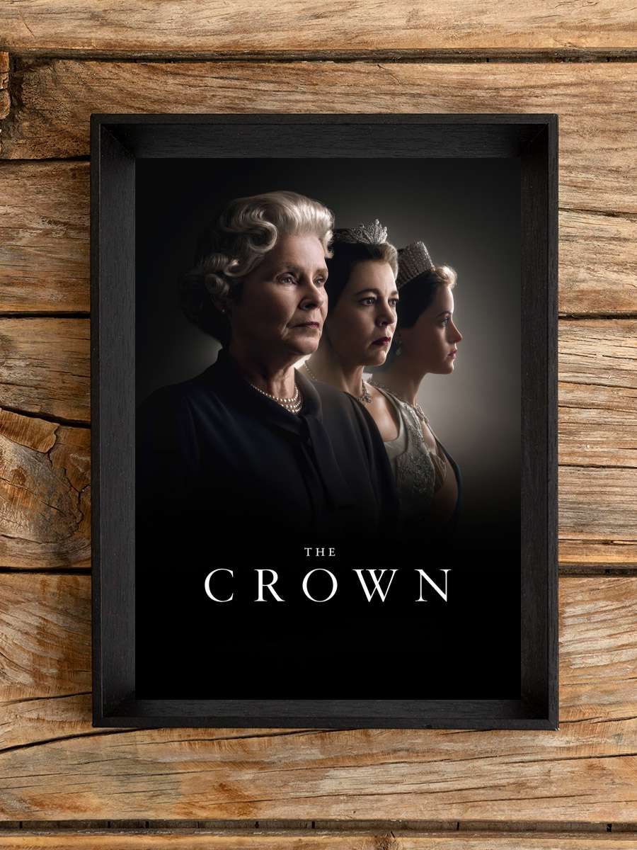 The Crown Dizi Tablo Siyah Çerçeveli Dizi Poster Duvar Tablo