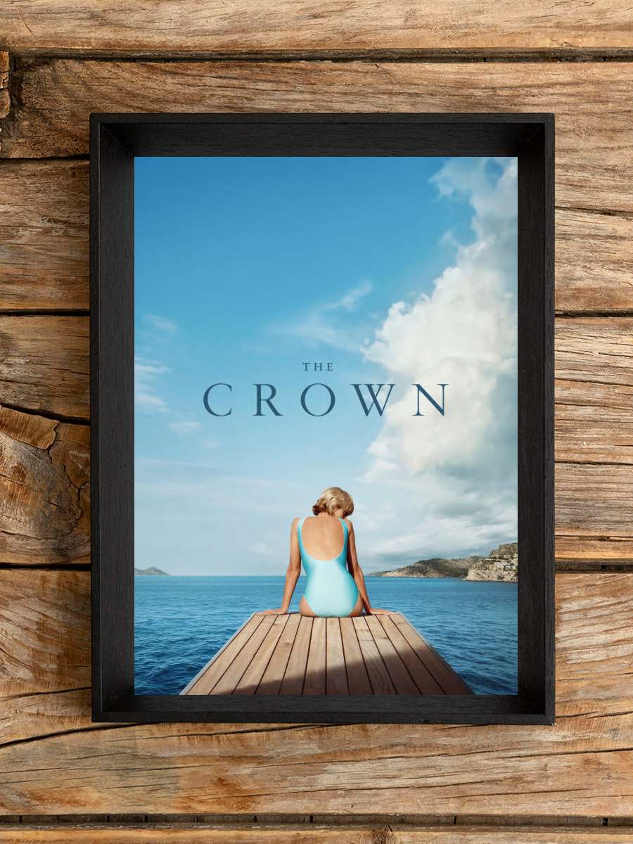 The Crown Dizi Tablo Siyah Çerçeveli Dizi Poster Duvar Tablo