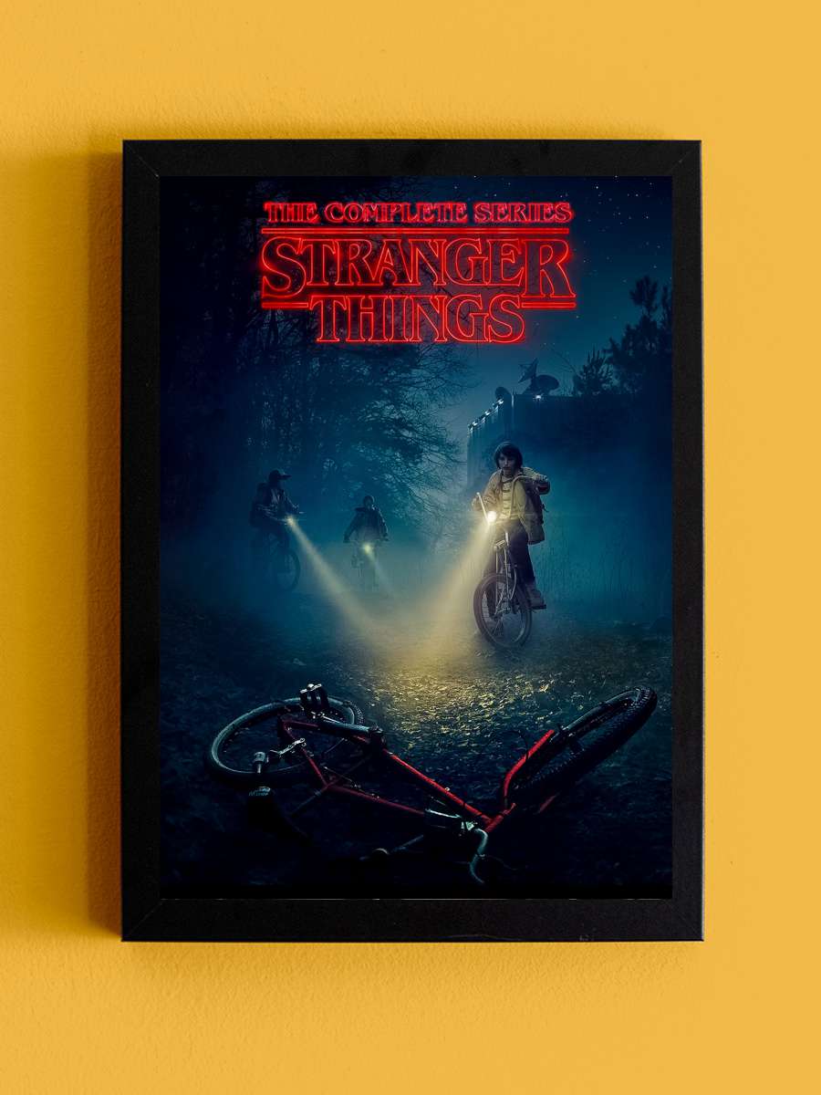 Stranger Things Dizi Tablo Siyah Çerçeveli Dizi Poster Duvar Tablo