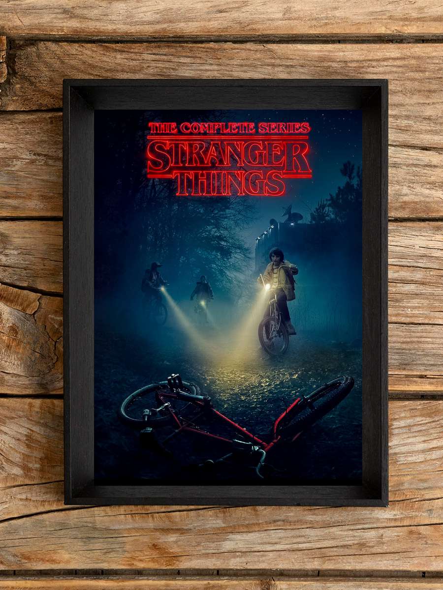 Stranger Things Dizi Tablo Siyah Çerçeveli Dizi Poster Duvar Tablo