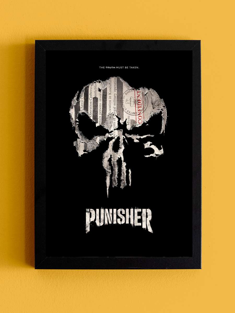 Marvel's The Punisher Dizi Tablo Siyah Çerçeveli Dizi Poster Duvar Tablo