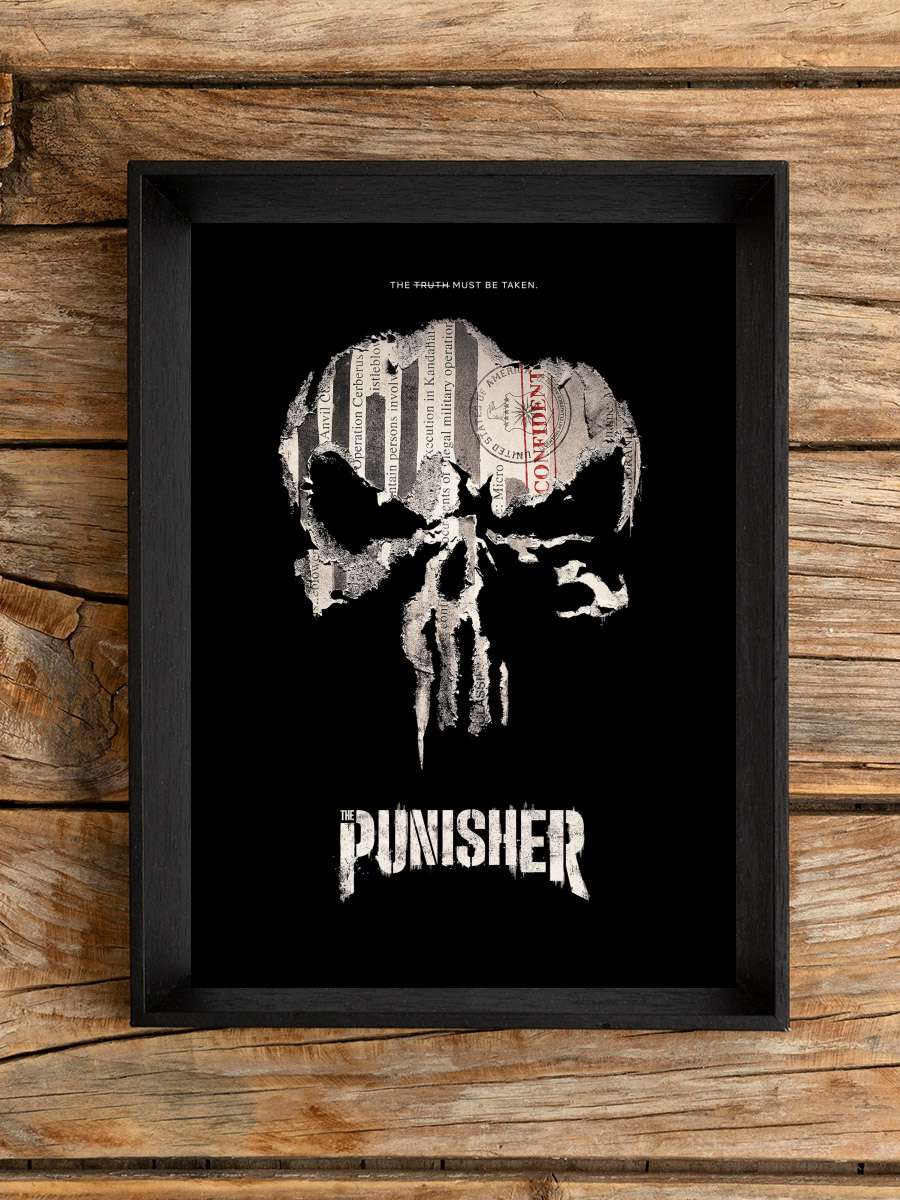 Marvel's The Punisher Dizi Tablo Siyah Çerçeveli Dizi Poster Duvar Tablo