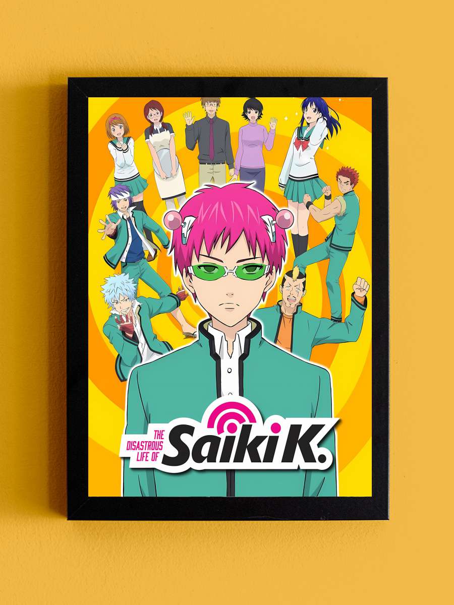 Saiki Kusuo no Ψ-nan - 斉木楠雄のΨ難 Dizi Tablo Siyah Çerçeveli Dizi Poster Duvar Tablo