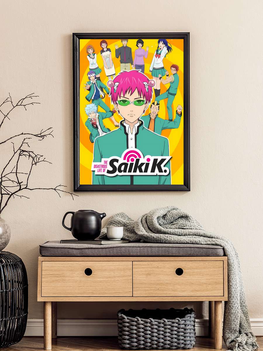 Saiki Kusuo no Ψ-nan - 斉木楠雄のΨ難 Dizi Tablo Siyah Çerçeveli Dizi Poster Duvar Tablo