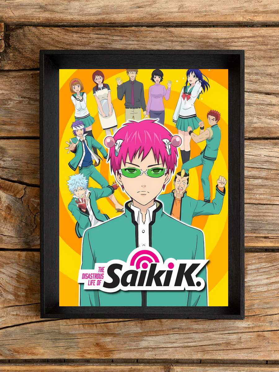 Saiki Kusuo no Ψ-nan - 斉木楠雄のΨ難 Dizi Tablo Siyah Çerçeveli Dizi Poster Duvar Tablo