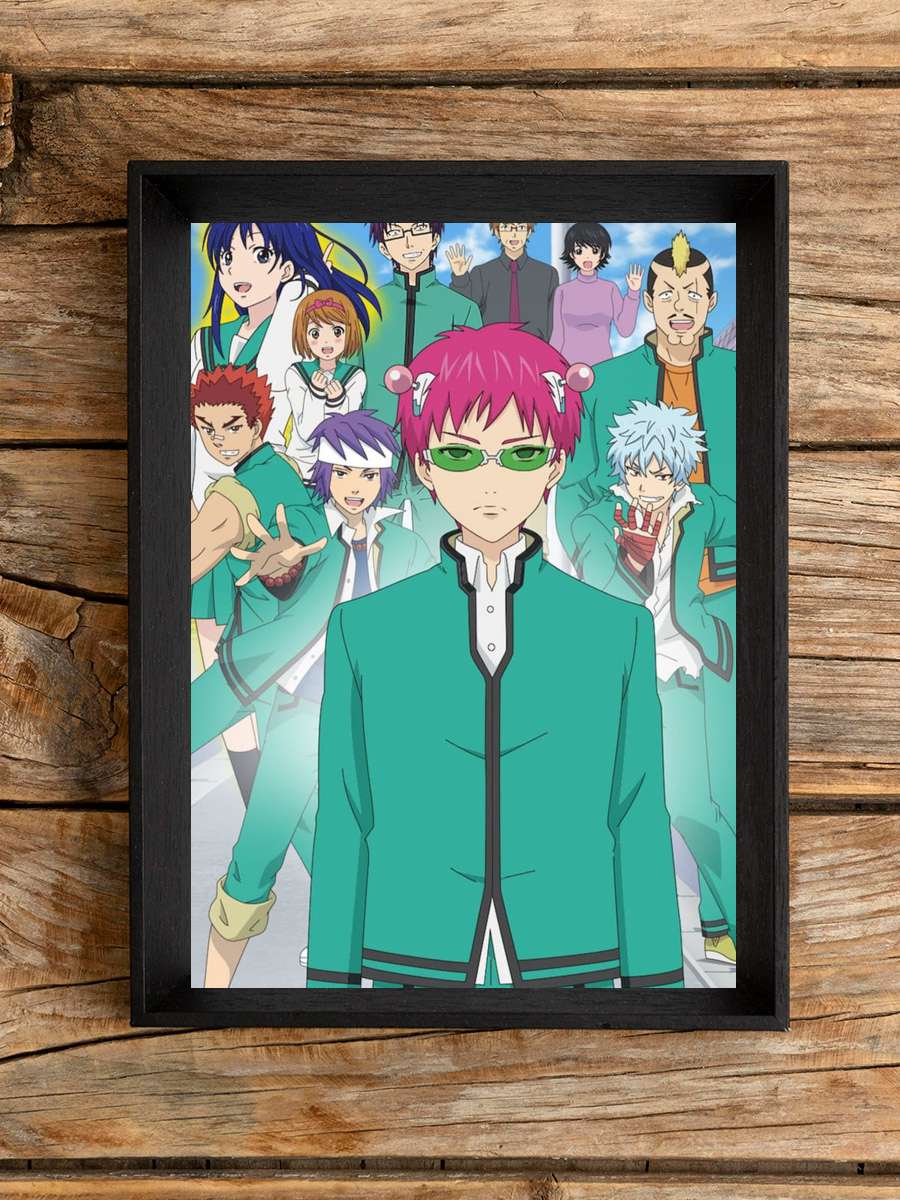 Saiki Kusuo no Ψ-nan - 斉木楠雄のΨ難 Dizi Tablo Siyah Çerçeveli Dizi Poster Duvar Tablo