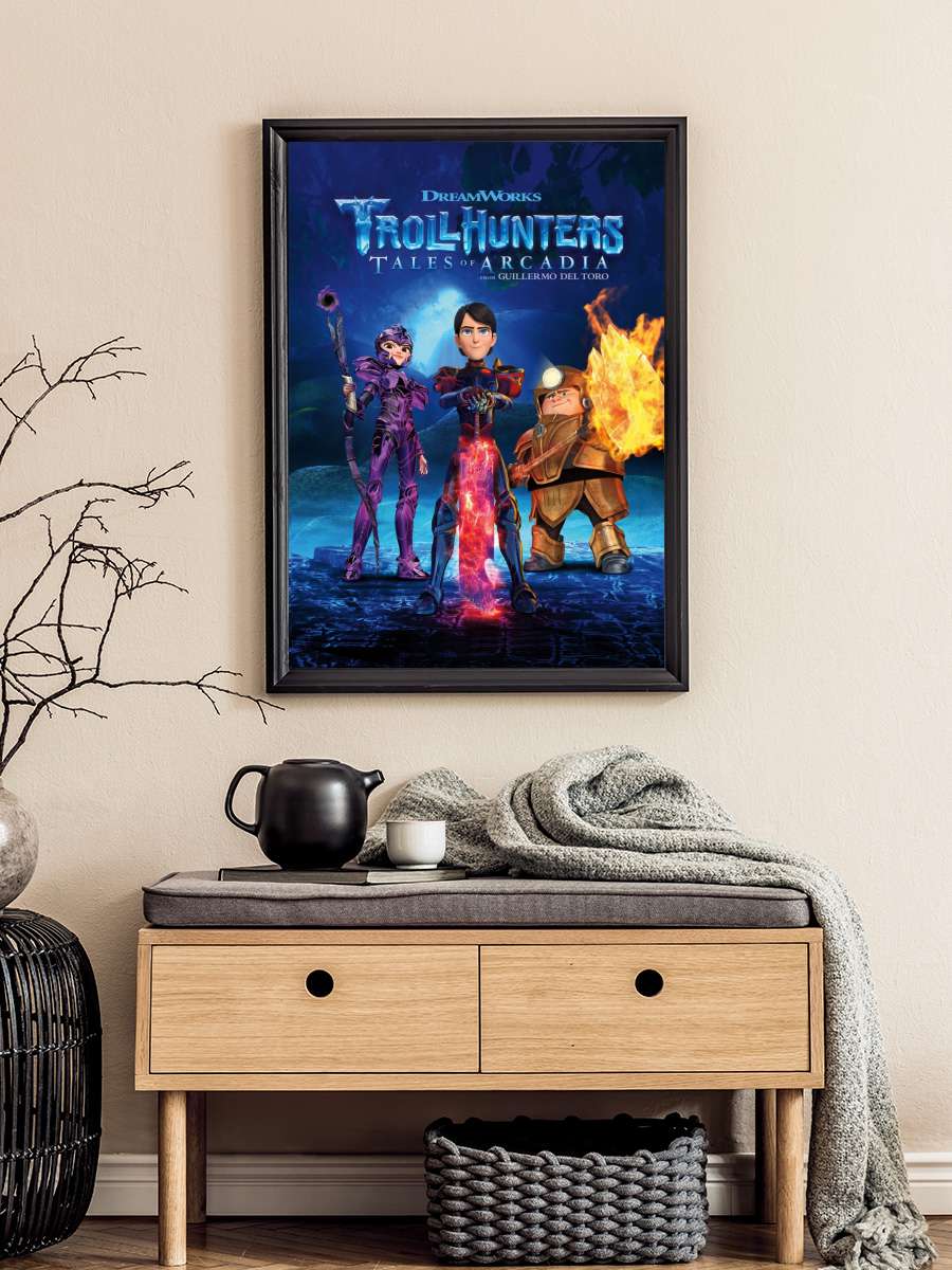 Trol Avcıları: Arcadia Hikâyeleri - Trollhunters: Tales of Arcadia Dizi Tablo Siyah Çerçeveli Dizi Poster Duvar Tablo