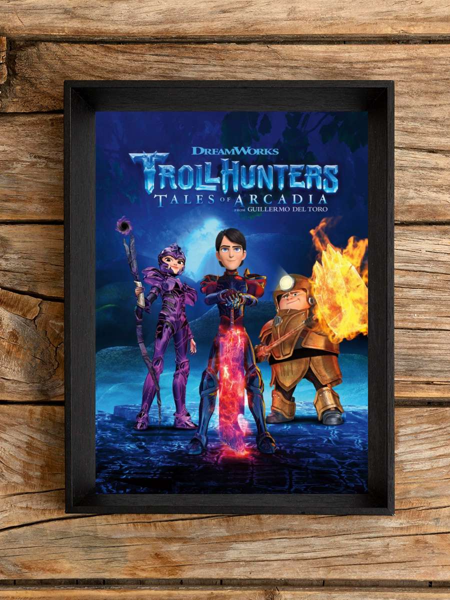 Trol Avcıları: Arcadia Hikâyeleri - Trollhunters: Tales of Arcadia Dizi Tablo Siyah Çerçeveli Dizi Poster Duvar Tablo