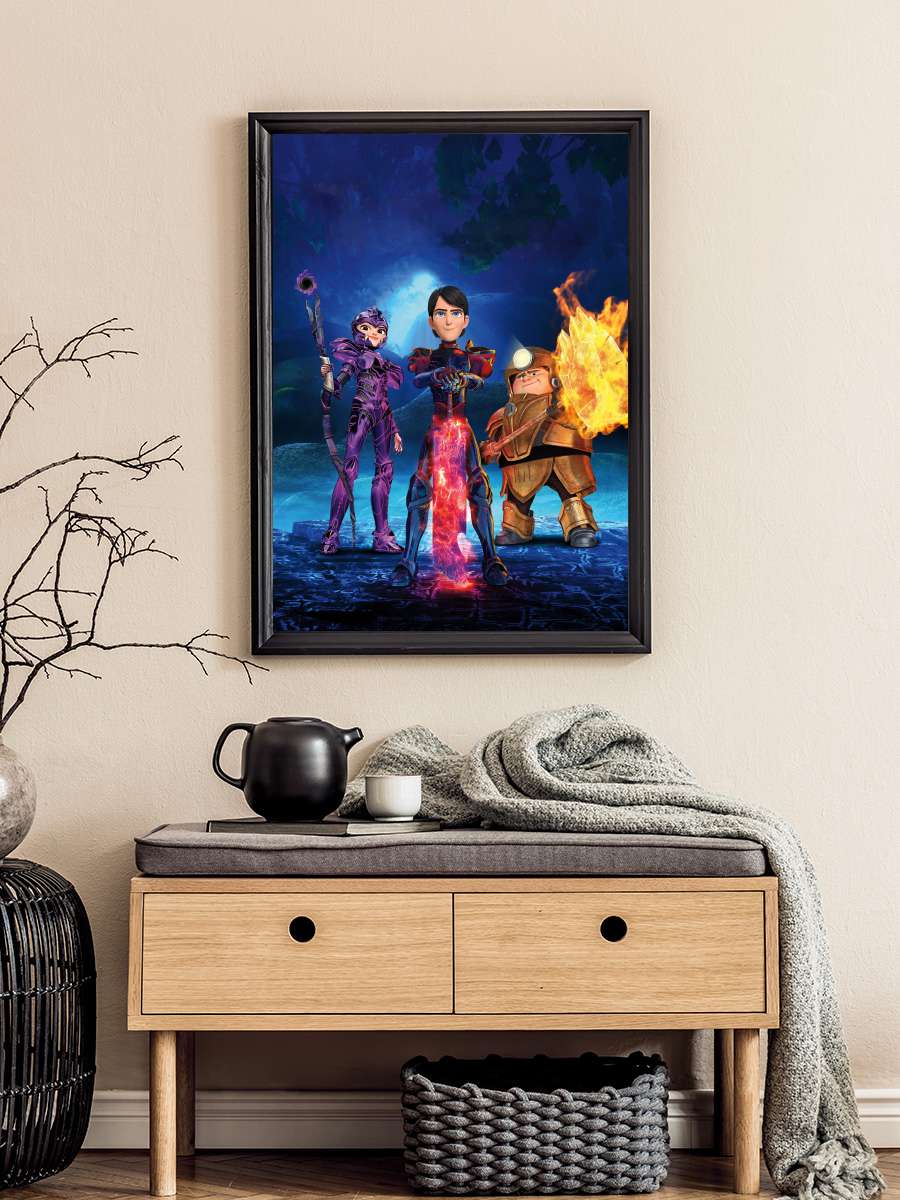 Trol Avcıları: Arcadia Hikâyeleri - Trollhunters: Tales of Arcadia Dizi Tablo Siyah Çerçeveli Dizi Poster Duvar Tablo