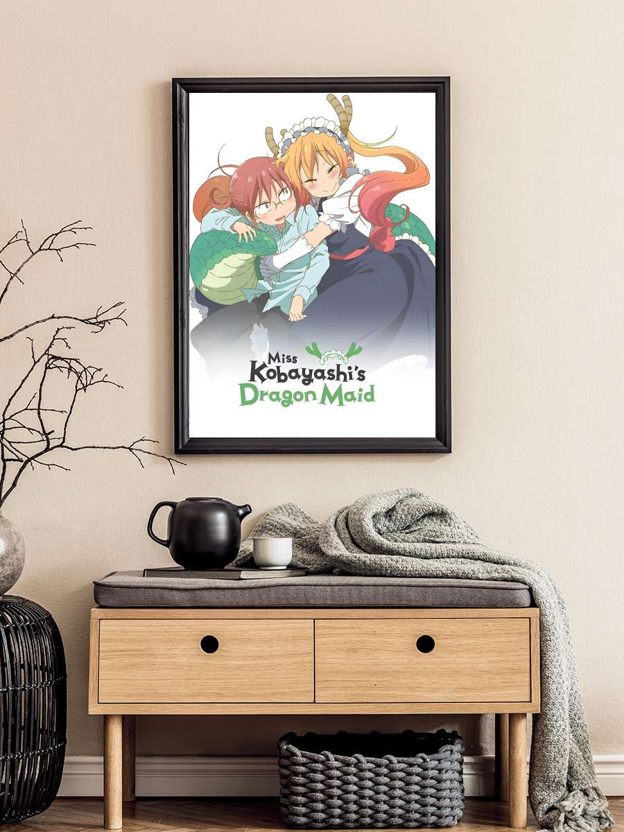 Miss Kobayashi's Dragon Maid - 小林さんちのメイドラゴン Dizi Tablo Siyah Çerçeveli Dizi Poster Duvar Tablo