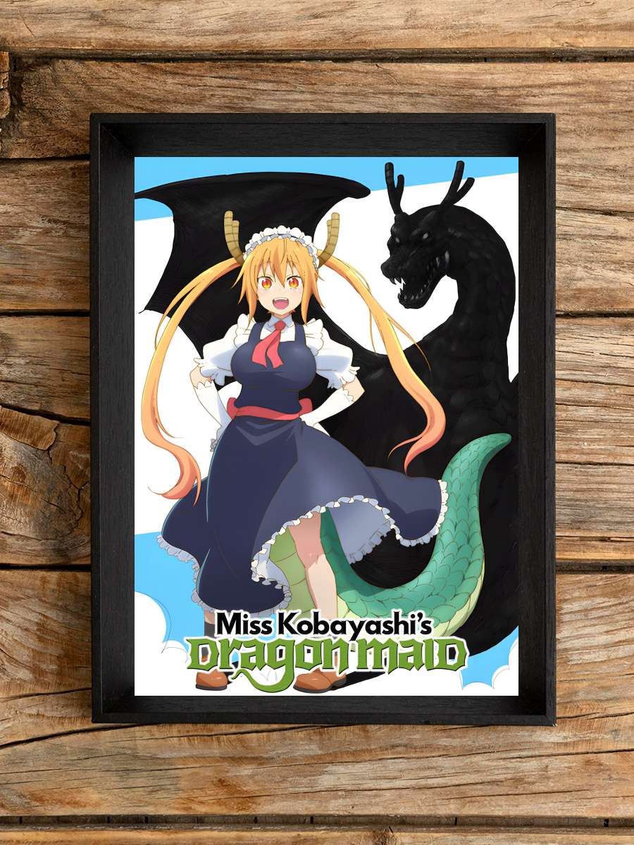 Miss Kobayashi's Dragon Maid - 小林さんちのメイドラゴン Dizi Tablo Siyah Çerçeveli Dizi Poster Duvar Tablo