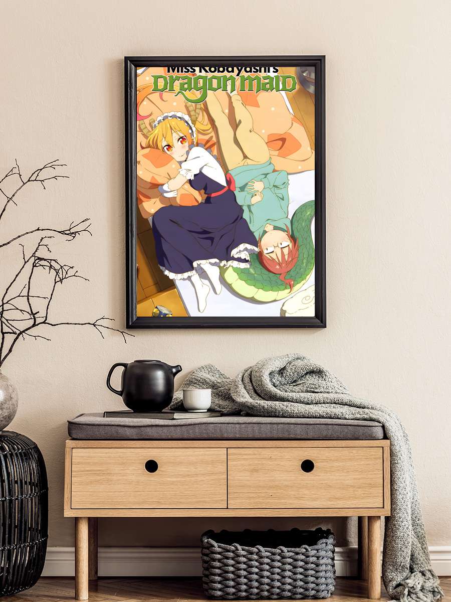 Miss Kobayashi's Dragon Maid - 小林さんちのメイドラゴン Dizi Tablo Siyah Çerçeveli Dizi Poster Duvar Tablo