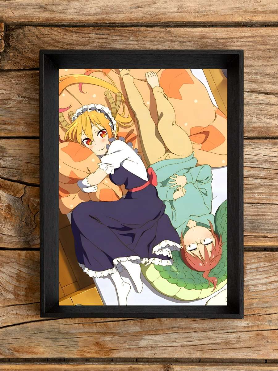 Miss Kobayashi's Dragon Maid - 小林さんちのメイドラゴン Dizi Tablo Siyah Çerçeveli Dizi Poster Duvar Tablo