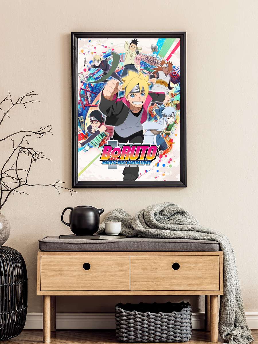 Boruto: Naruto Next Generations - BORUTO-ボルト- NARUTO NEXT GENERATIONS Dizi Tablo Siyah Çerçeveli Dizi Poster Duvar Tablo