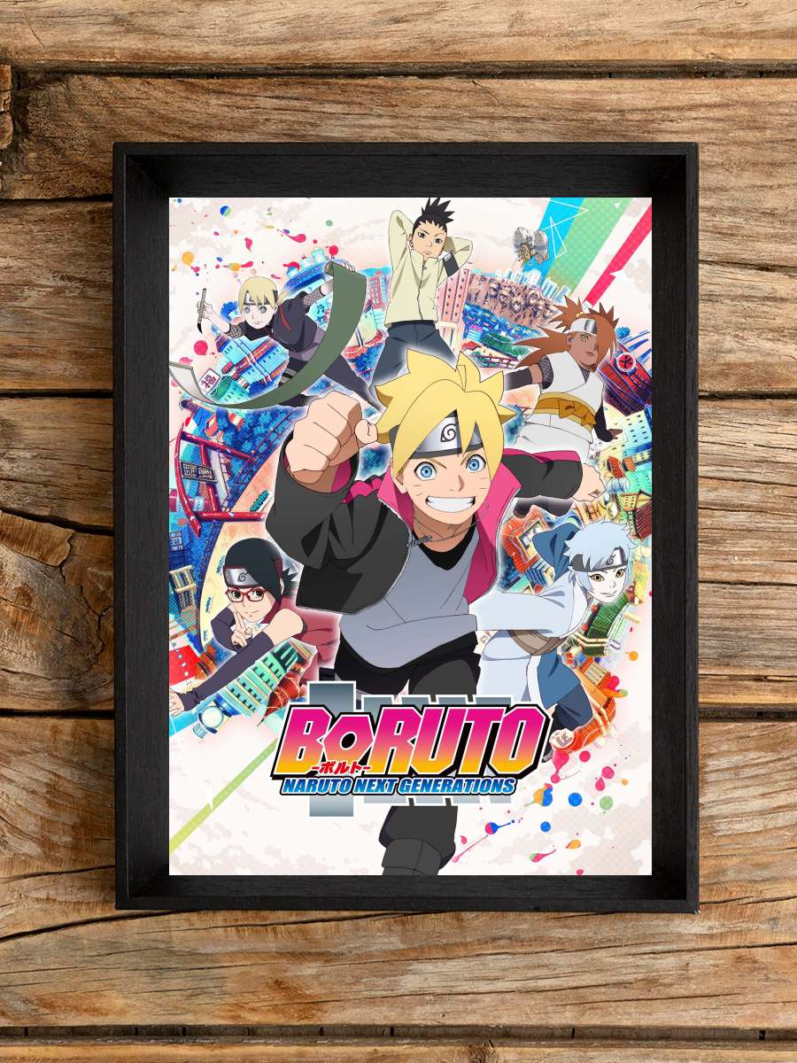 Boruto: Naruto Next Generations - BORUTO-ボルト- NARUTO NEXT GENERATIONS Dizi Tablo Siyah Çerçeveli Dizi Poster Duvar Tablo