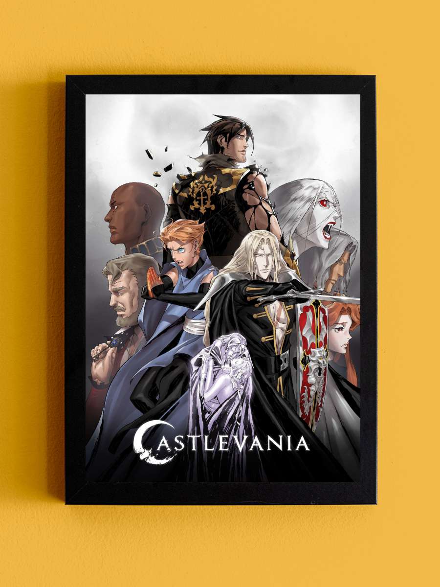 Castlevania Dizi Tablo Siyah Çerçeveli Dizi Poster Duvar Tablo