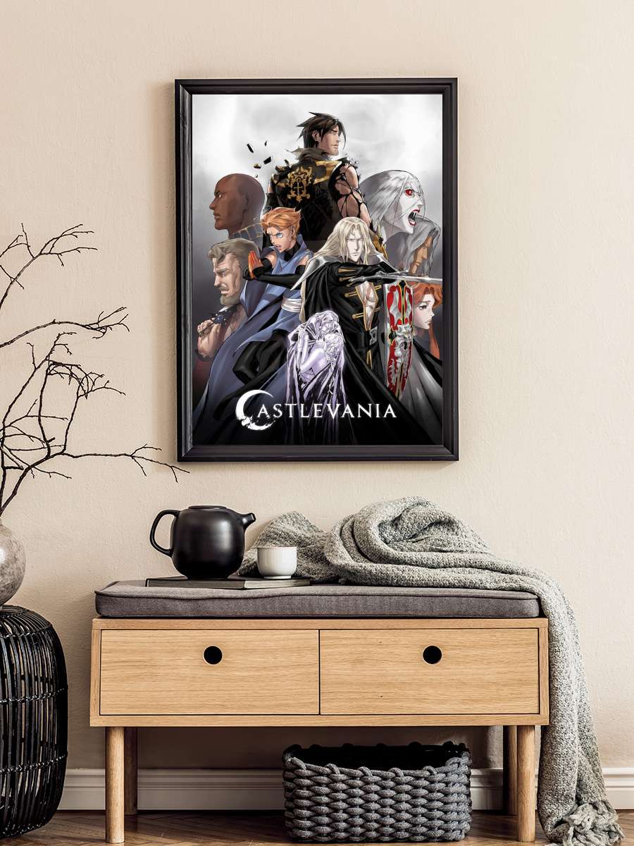 Castlevania Dizi Tablo Siyah Çerçeveli Dizi Poster Duvar Tablo