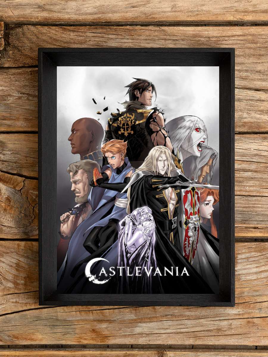 Castlevania Dizi Tablo Siyah Çerçeveli Dizi Poster Duvar Tablo