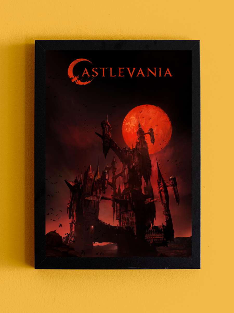 Castlevania Dizi Tablo Siyah Çerçeveli Dizi Poster Duvar Tablo