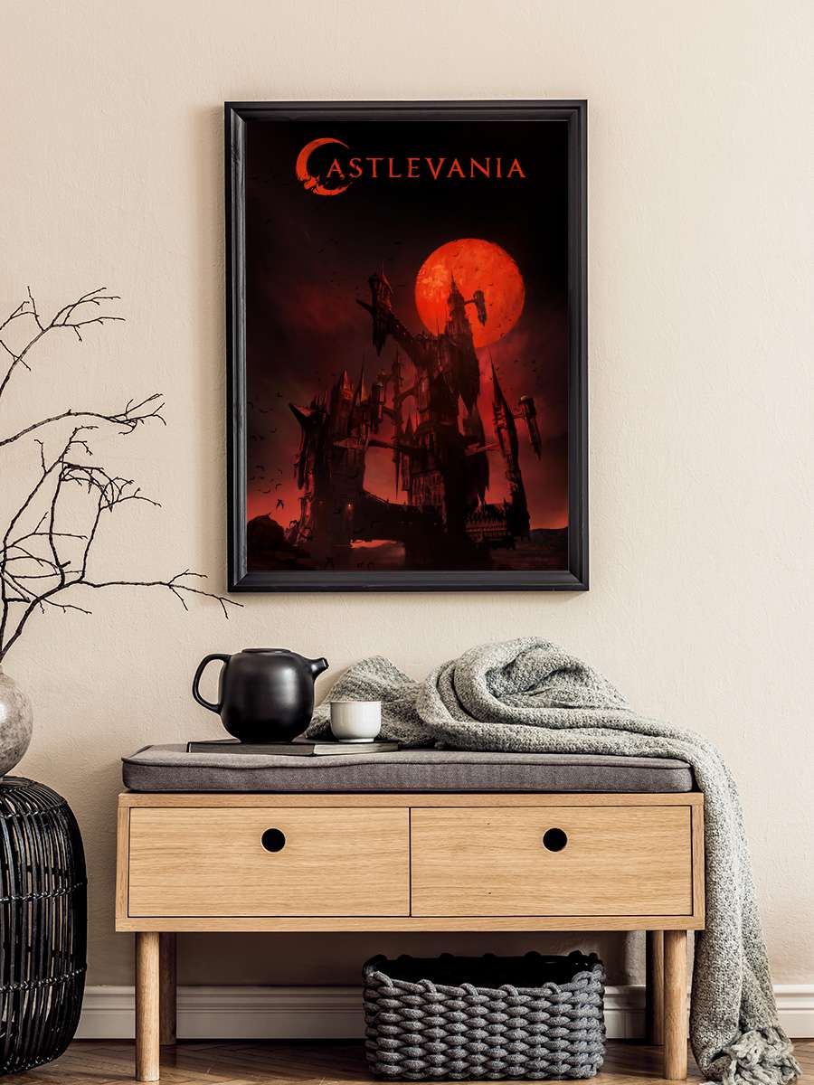 Castlevania Dizi Tablo Siyah Çerçeveli Dizi Poster Duvar Tablo