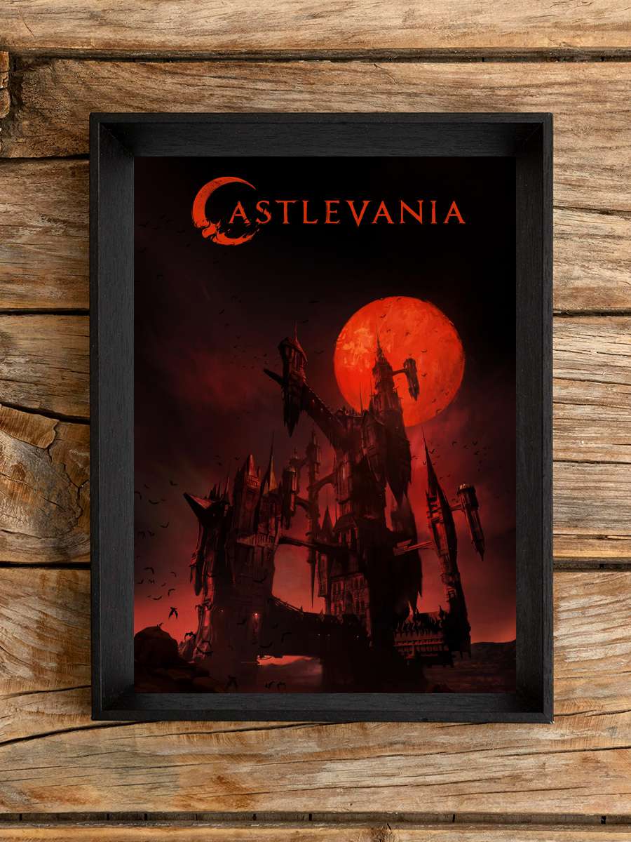 Castlevania Dizi Tablo Siyah Çerçeveli Dizi Poster Duvar Tablo