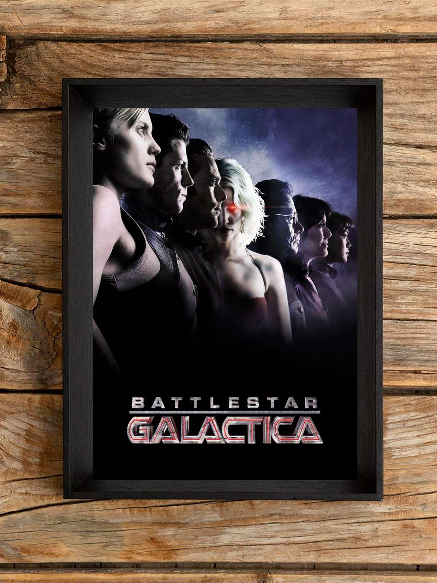 Savaş Yıldızı Galactica - Battlestar Galactica Dizi Tablo Siyah Çerçeveli Dizi Poster Duvar Tablo