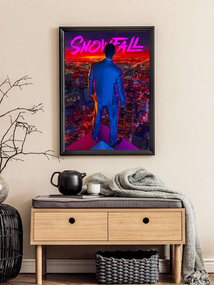 Snowfall Dizi Tablo Siyah Çerçeveli Dizi Poster Duvar Tablo