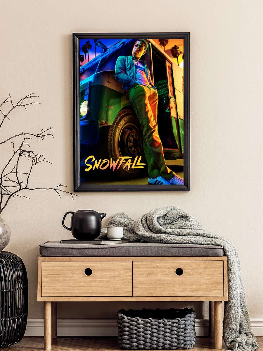 Snowfall Dizi Tablo Siyah Çerçeveli Dizi Poster Duvar Tablo