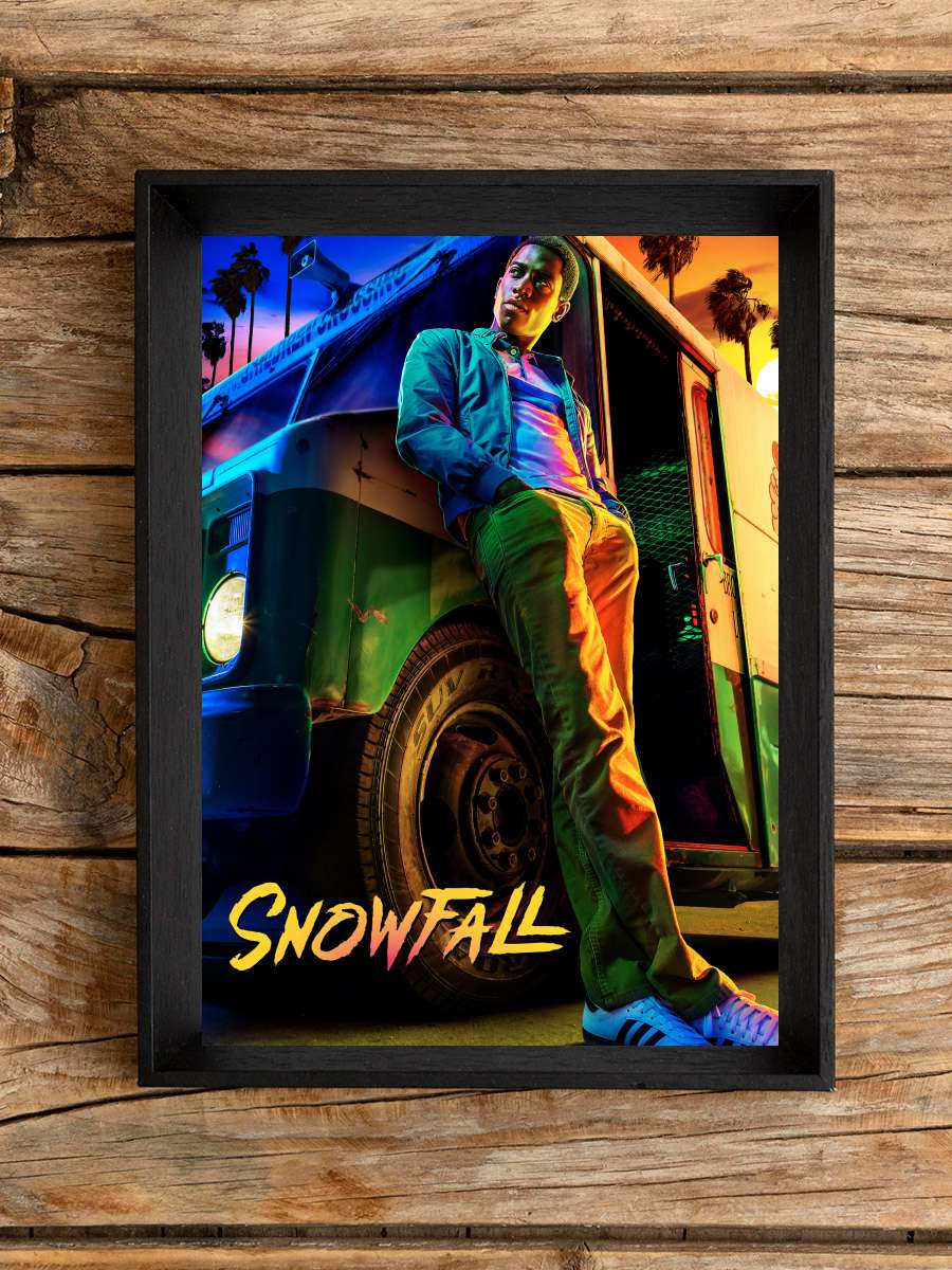 Snowfall Dizi Tablo Siyah Çerçeveli Dizi Poster Duvar Tablo