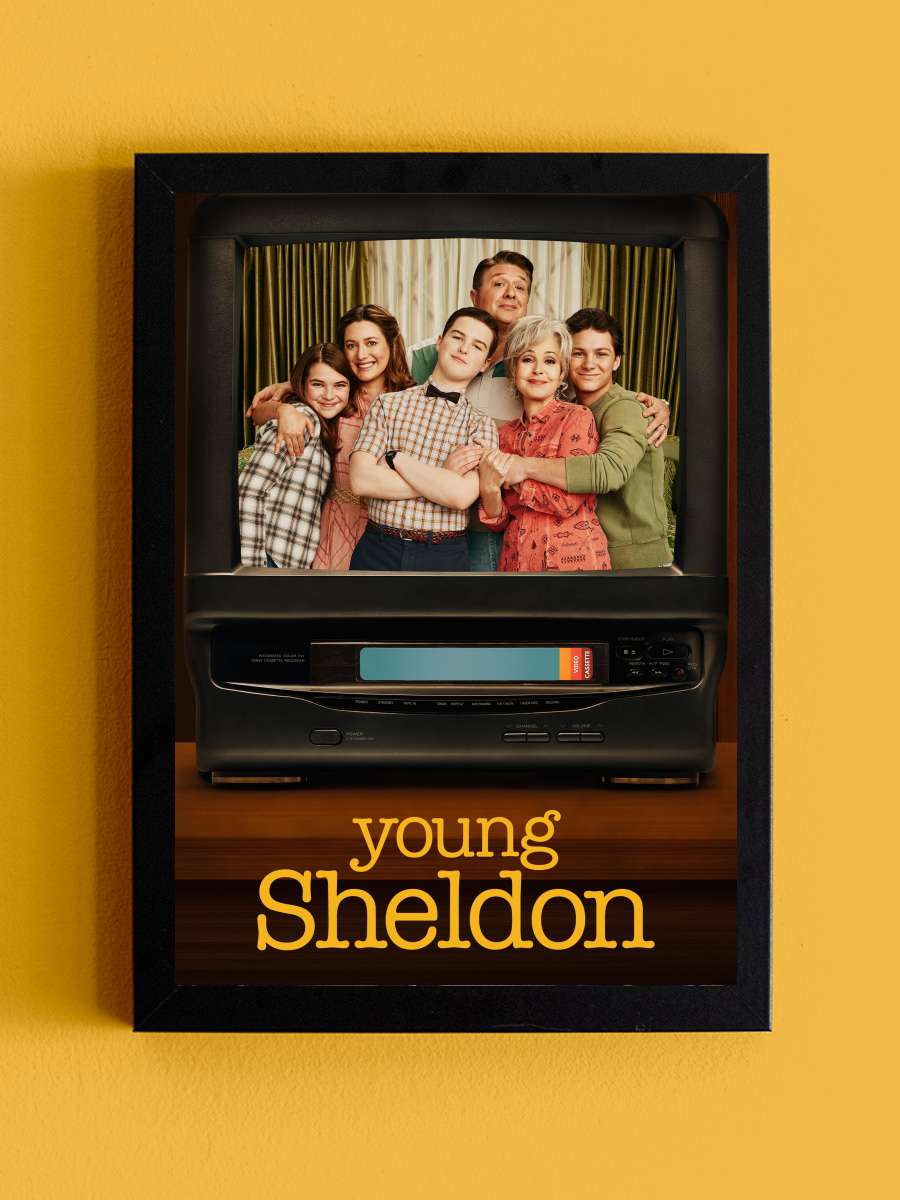 Young Sheldon Dizi Tablo Siyah Çerçeveli Dizi Poster Duvar Tablo