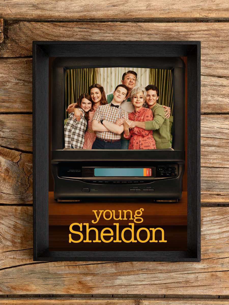 Young Sheldon Dizi Tablo Siyah Çerçeveli Dizi Poster Duvar Tablo