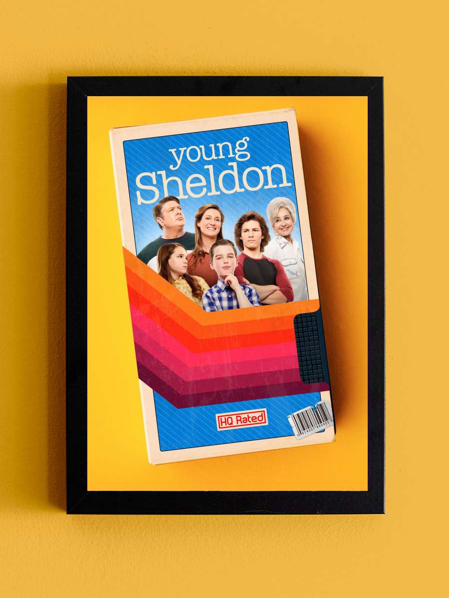 Young Sheldon Dizi Tablo Siyah Çerçeveli Dizi Poster Duvar Tablo