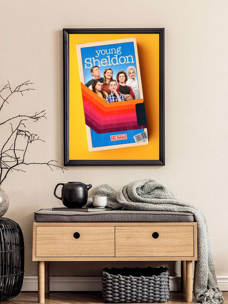 Young Sheldon Dizi Tablo Siyah Çerçeveli Dizi Poster Duvar Tablo