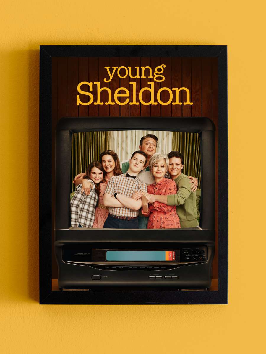 Young Sheldon Dizi Tablo Siyah Çerçeveli Dizi Poster Duvar Tablo