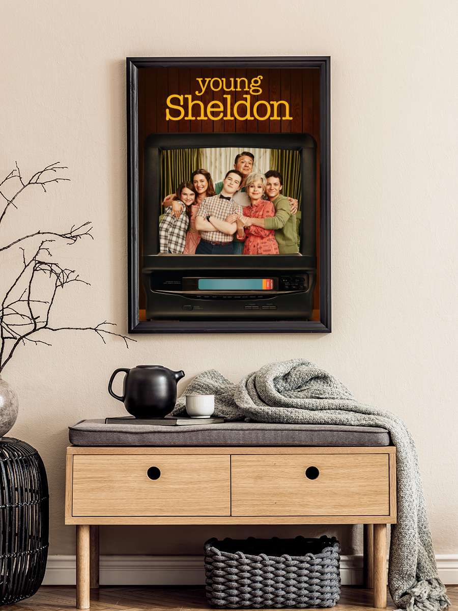 Young Sheldon Dizi Tablo Siyah Çerçeveli Dizi Poster Duvar Tablo