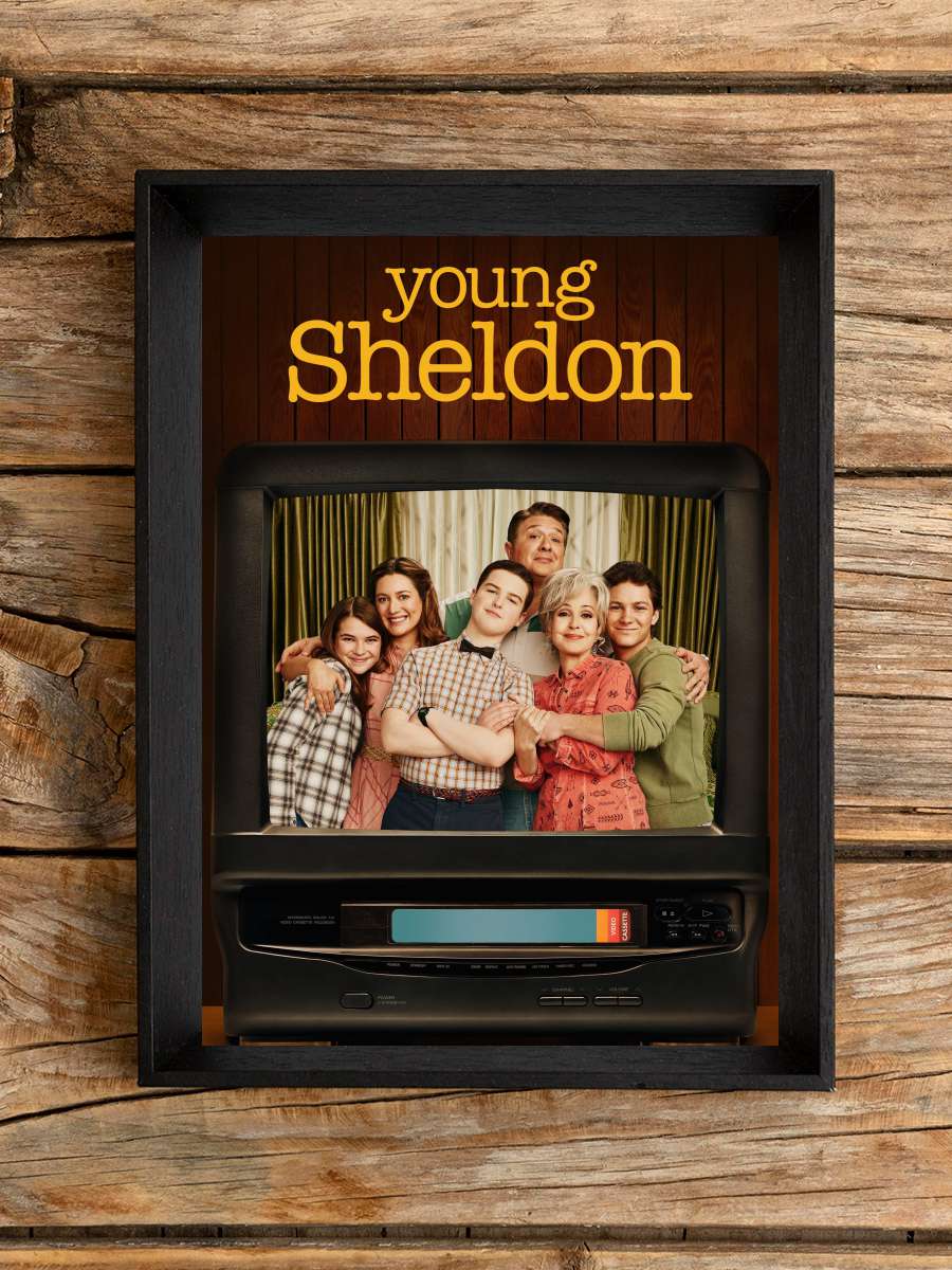 Young Sheldon Dizi Tablo Siyah Çerçeveli Dizi Poster Duvar Tablo