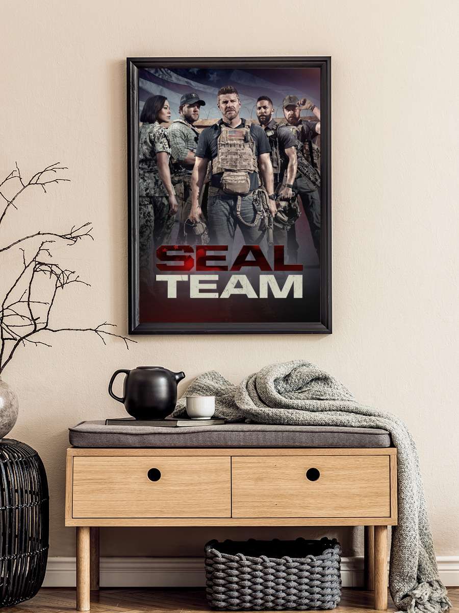 SEAL Team Dizi Tablo Siyah Çerçeveli Dizi Poster Duvar Tablo