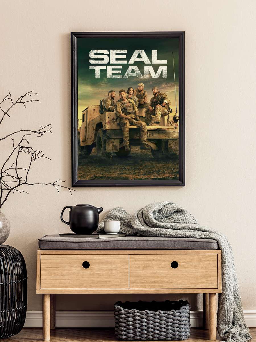 SEAL Team Dizi Tablo Siyah Çerçeveli Dizi Poster Duvar Tablo