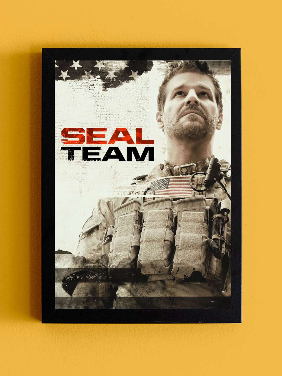 SEAL Team Dizi Tablo Siyah Çerçeveli Dizi Poster Duvar Tablo