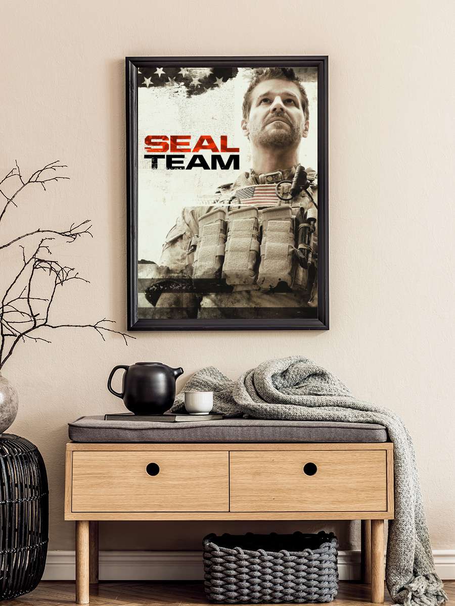 SEAL Team Dizi Tablo Siyah Çerçeveli Dizi Poster Duvar Tablo